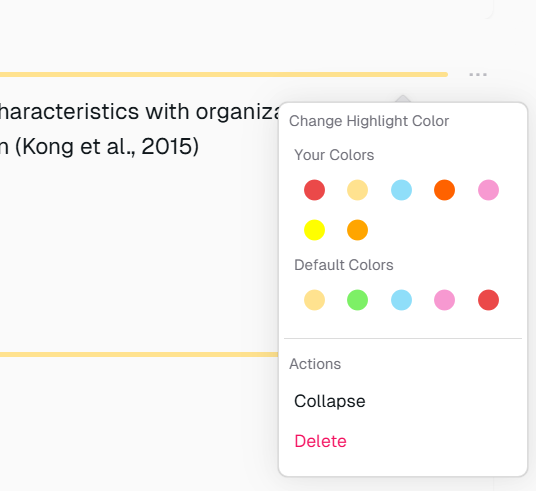 Bring your own highlight colors